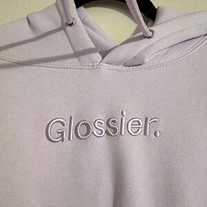 Purple Glossier Hoodie, size S